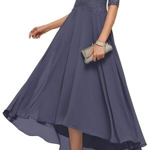 Chic Women's High Low Dress in Purple